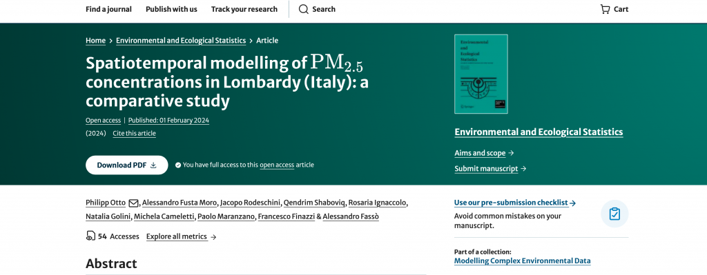 The Article Comparing Techniques for Air Pollution Prediction is Online!